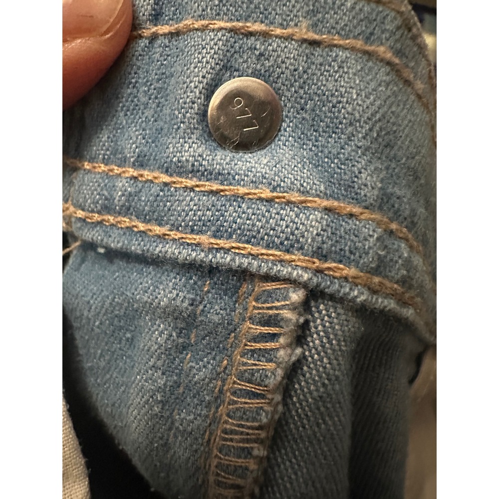 Levis Vintage Mens Jeans 38x30 Light Wash brown Tab Straight Leg Blue 997 stamp - Picture 10 of 10